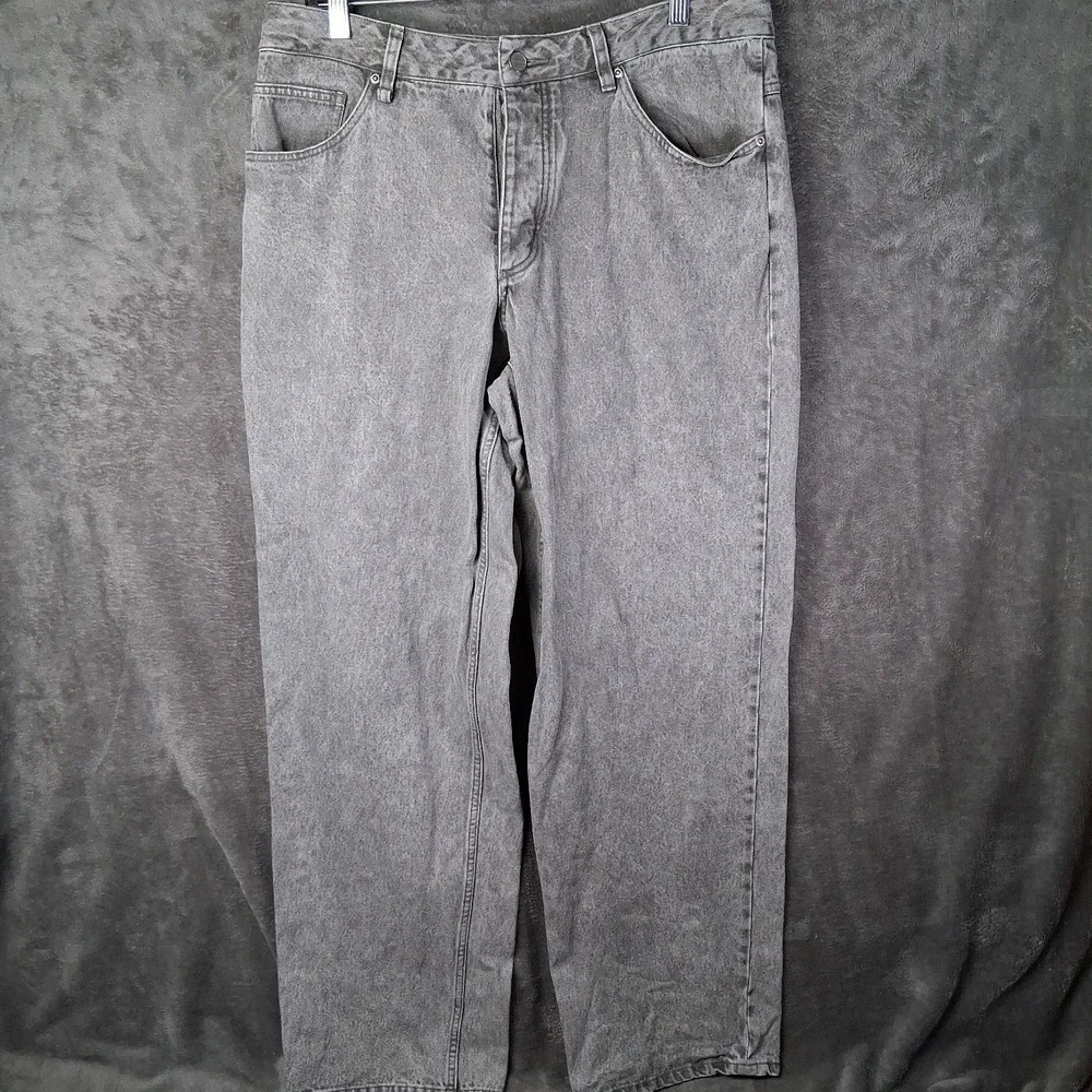 Nike Air Jordan 5 Pockets Heavyweight Jeans Men's 34x34 Gray Relaxed Button Fly